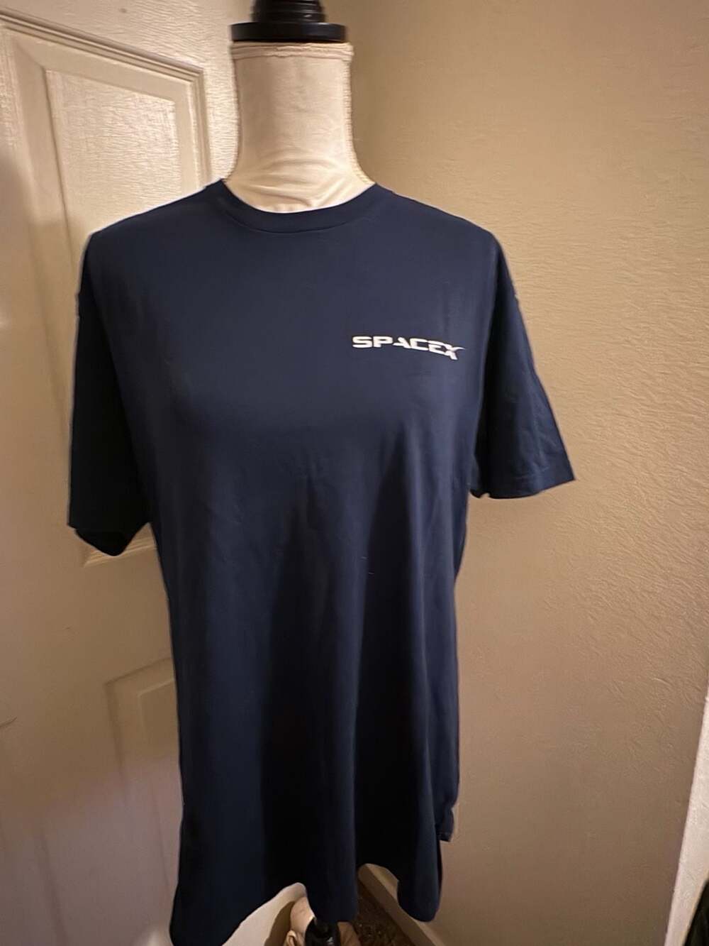 SpaceX Falcon 9 Thaicom-6 Mission Graphic T-Shirt Navy Blue Size L